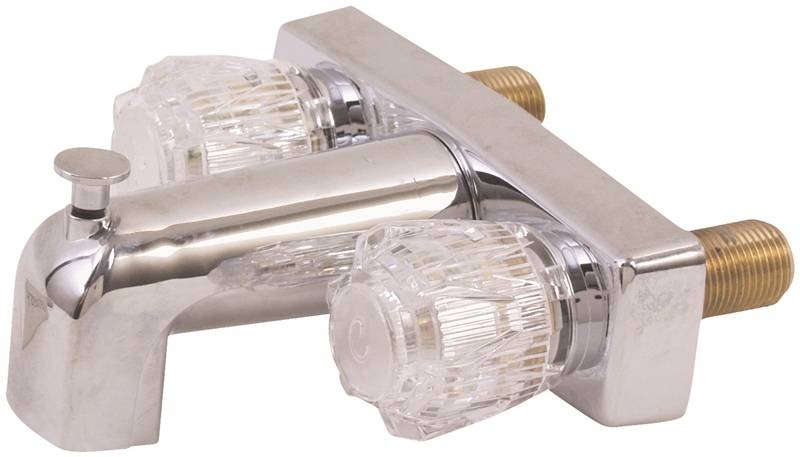 4-Inch Chrome Double Handle Bathtub And Shower Faucet