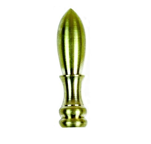 2-Inch Solid Brass Lamp Tapped Bullet Finial