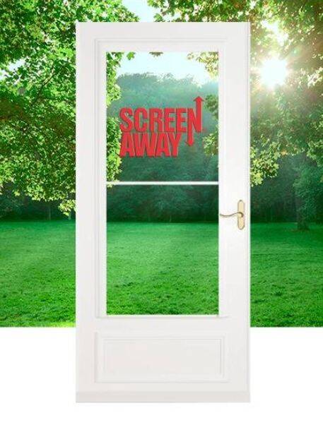 32-Inch White Lifestyle 2.0 Midview Screen Away Storm Door