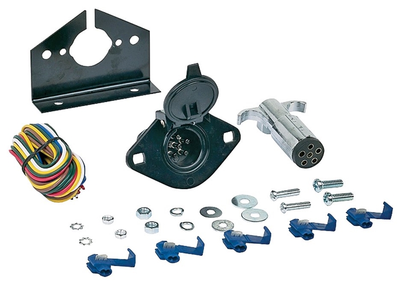 7-Piece Round Trailer Light Connector Kit