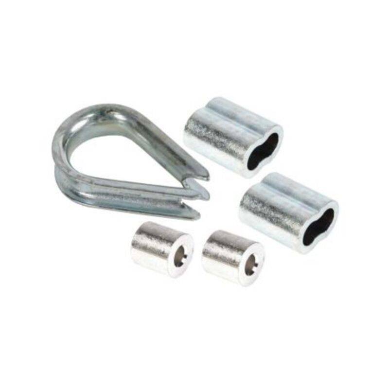 1/16-Inch Aluminum Wire Rope Sleeve/Stop/Thimble 5-Pack