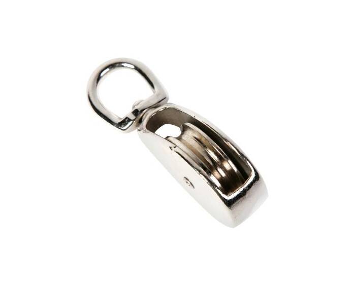 1-1/2-Inch Sheave Nickel Plated Pulley Swivel Single Eye