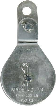 1-1/2-Inch Sheave Diameter X 3/16-Inch Maximum Wire Rope Size Zinc-Plated Swivel Eye Cable Block