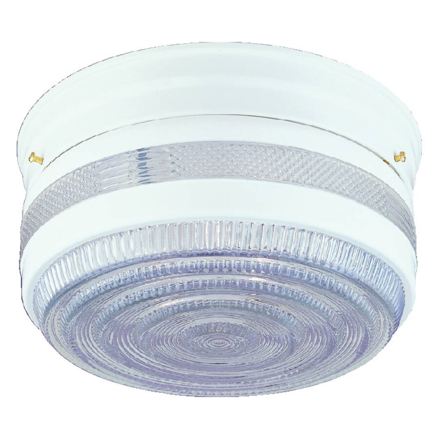 Two Light Ceiling Fixture, 120 V, 60 W, 2-Lamp, A19 or CFL Lamp, White Fixture