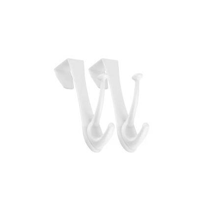 White Over The Door Hook, 2-Pack 2 White Over The Door Hook, 2-Pack