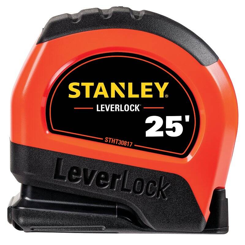 Orange ABS Case Tape Measure, 25 Foot Length Blade, 1 Inch Wide Blade