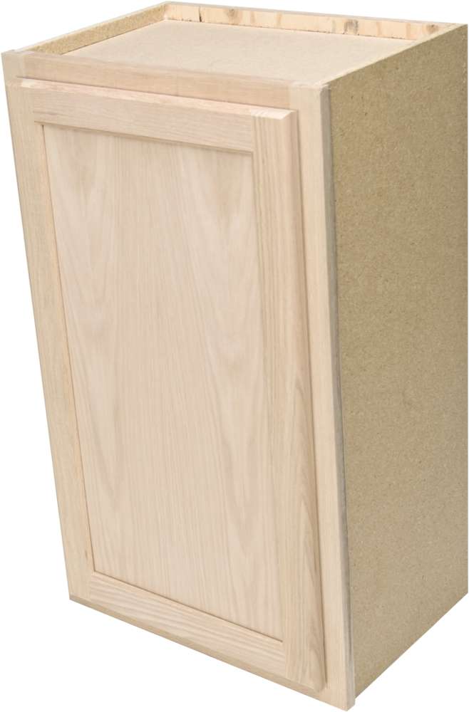 15 x 30 x 12-Inch Premier Unfinished Oak Single Door Wall Cabinet