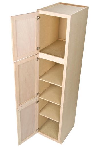 18 x 84 x 24-Inch Premier Unfinished Oak Tall Pantry/Utility Cabinet