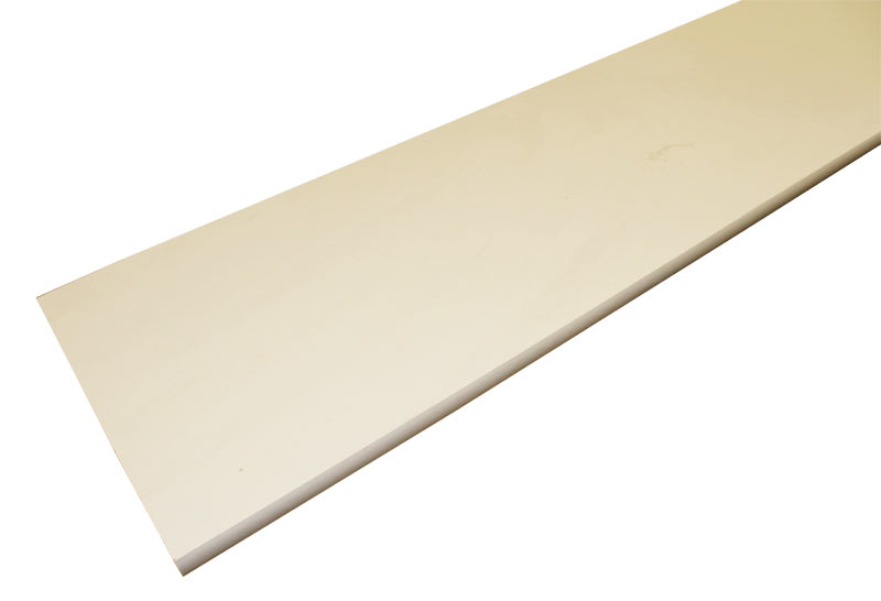 3/4 x 12-Inch X 12-Foot White Bullnose Particle Board Shelving