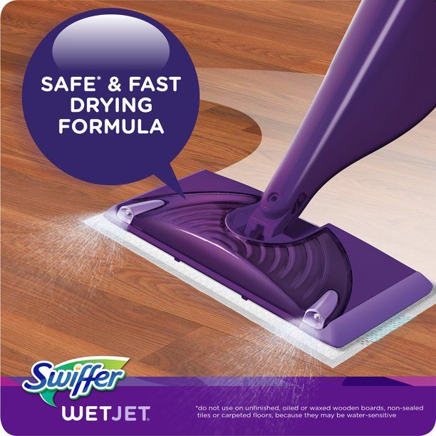 Swiffer Wet-Jet 1-1/4-Liter, Sweet Citrus, Clear, Multi-Purpose Anti-Bacterial Cleaner