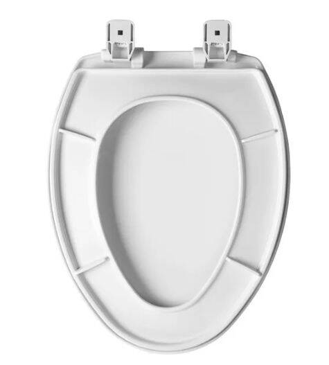 White Caswell™ Elongated Plastic Toilet Seat With Whisper-Close® 2 White Caswell™ Elongated Plastic Toilet Seat With Whisper-Close®