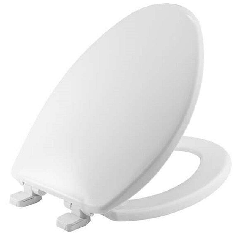 White Caswell™ Elongated Plastic Toilet Seat With Whisper-Close® 4 White Caswell™ Elongated Plastic Toilet Seat With Whisper-Close®