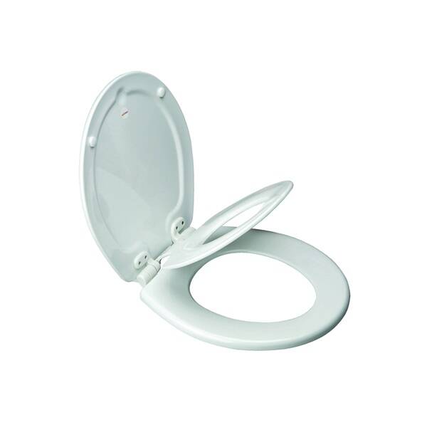 Round White Wood Toilet Seat