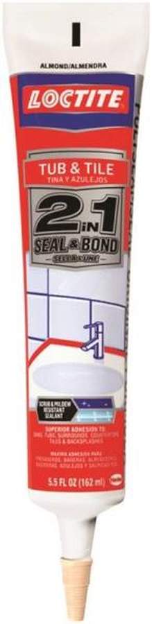 Tub and Tile Adhesive Caulk 5.5 oz Almond