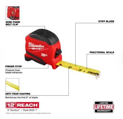 25-Foot Compact Measuring Tape 2 25-Foot Compact Measuring Tape