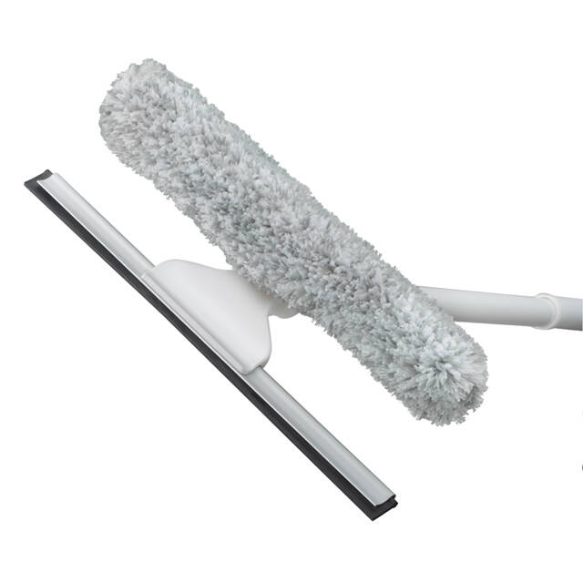 12-Inch Outdoor Window Squeegee And Scrubber Kit