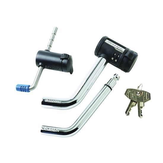 Black And Silver Keyed Alike Receiver Lock And Stainless Steel Coupler Latch Lock