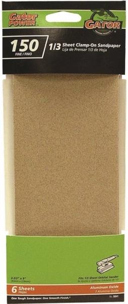 Gator Finishing Fine 150-Grit Power Sanding Sheet 6-Pack