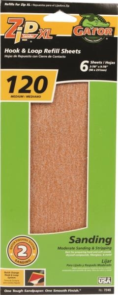 Gator ZipXL 120-Grit Sandpaper 6-Pack