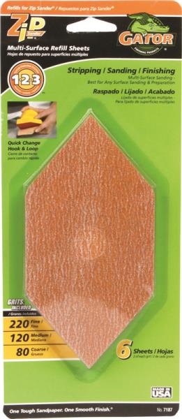 Gator Zip Stripping Assorted Grit Sandpaper 6-Piece