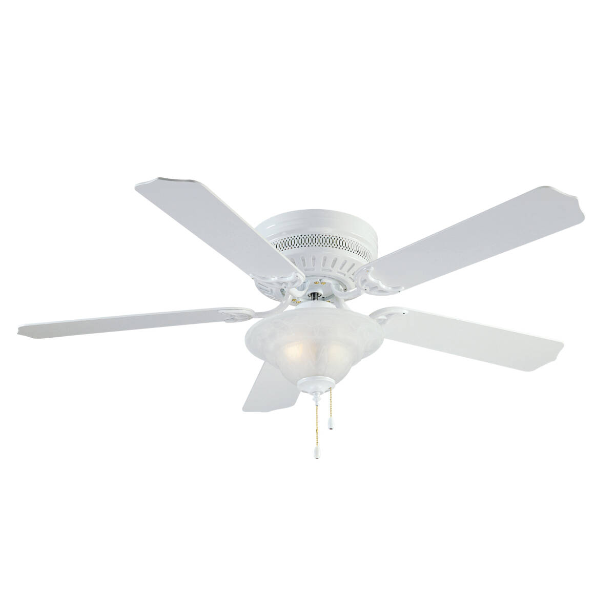 White 5-Blade 3-Speed Boston Harbor Low Profile Ceiling Fan
