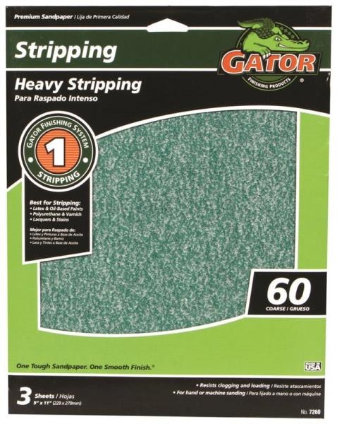 Gator Stripping 60-Grit Sandpaper 3-Pack