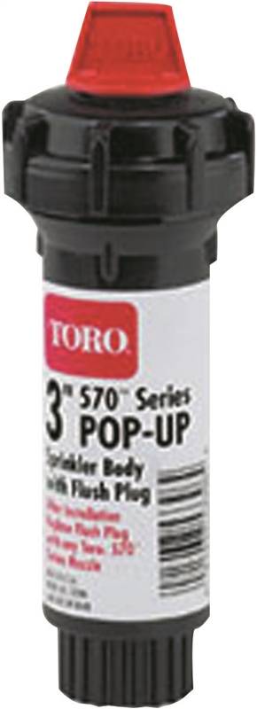 3-Inch Pop-Up Fixed Spray Body With Flush Plug