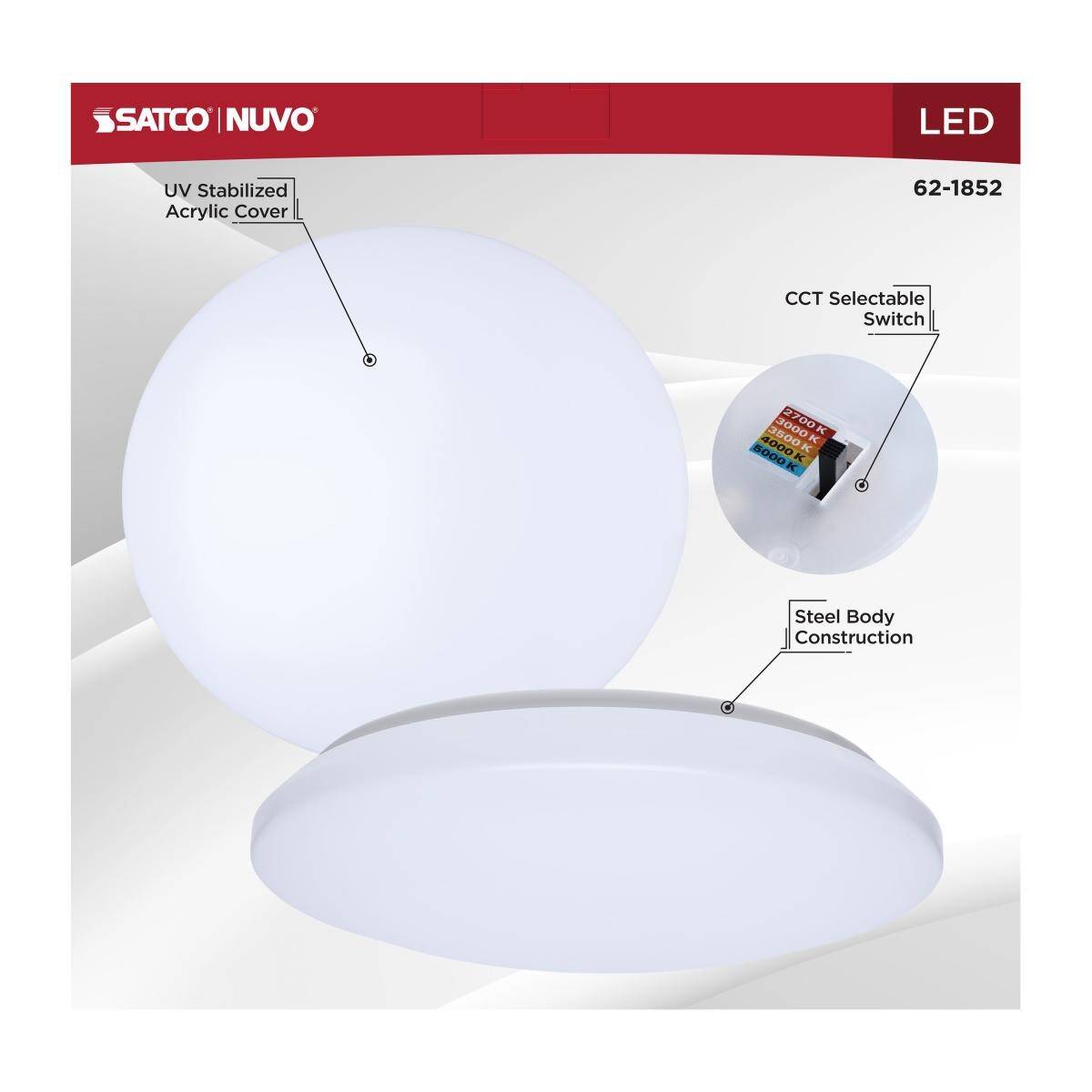 14-Inch Led Cloud Flush Mount Fixture White 5 14-Inch Led Cloud Flush Mount Fixture White