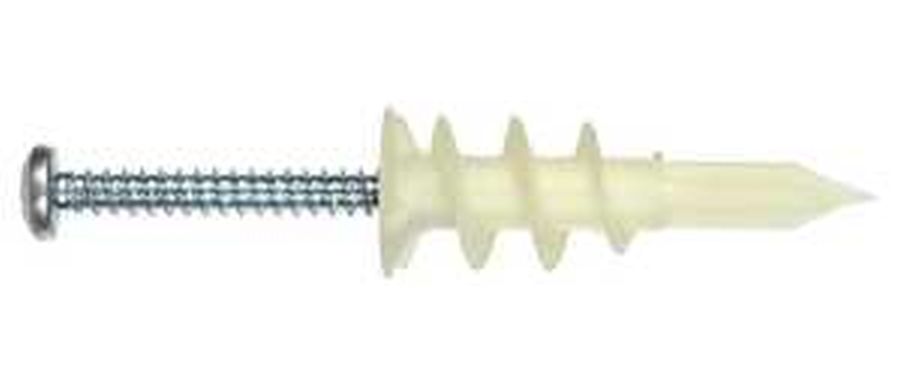 #8 Nylon Wallboard Anchor With Screw 10-Pack