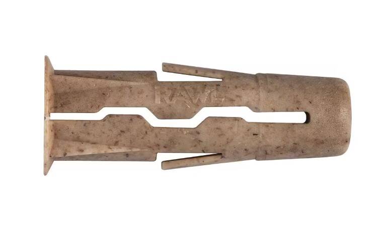 3/16-Inch Uno Universal Anchor Timber Drywall Anchor Push-In Ribbed