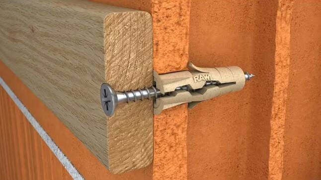 3/16-Inch Uno Universal Anchor Timber Drywall Anchor Push-In Ribbed 4 3/16-Inch Uno Universal Anchor Timber Drywall Anchor Push-In Ribbed