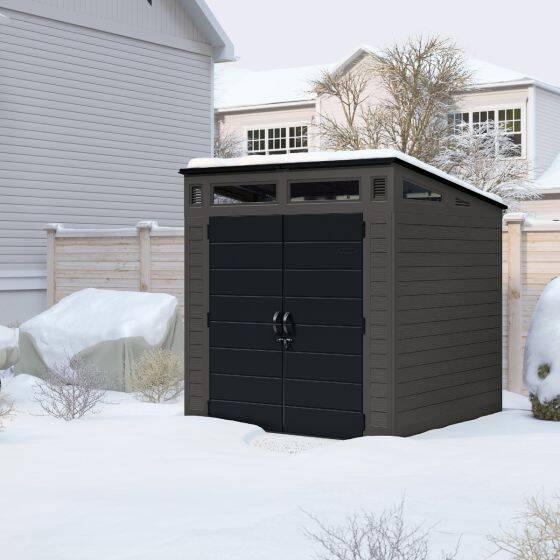 Modernist® 7-Foot X 7-Foot Gray Storage Shed 2 Modernist® 7-Foot X 7-Foot Gray Storage Shed