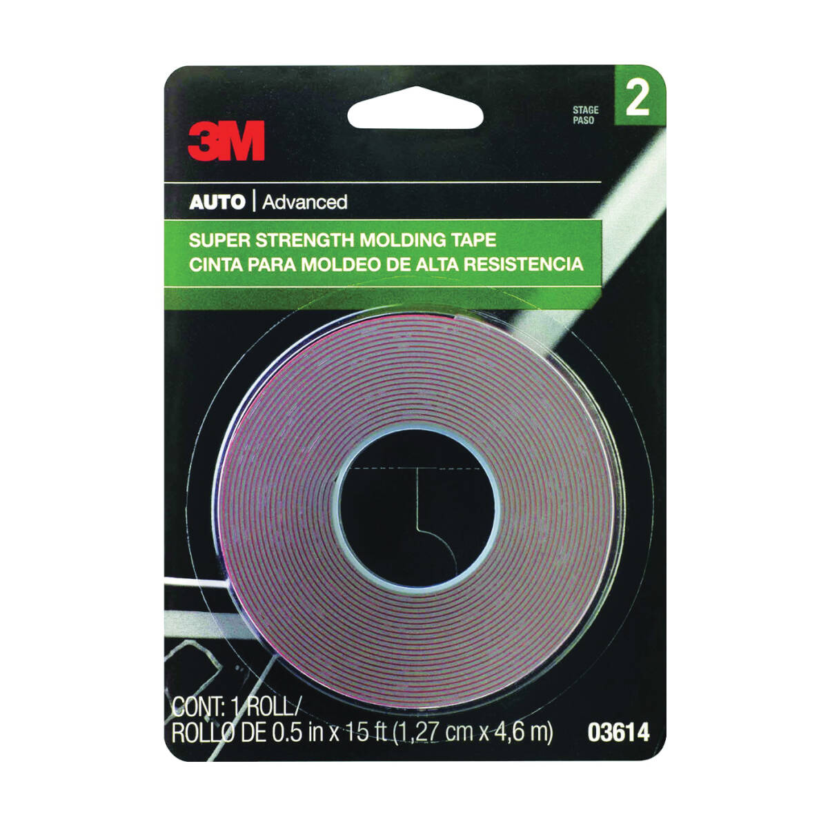 1/2-Inch X 15-Foot Super Strength Automotive Molding Tape