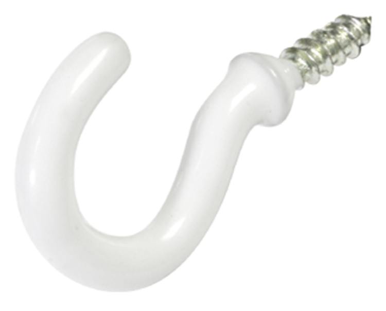 7/8-Inch White Vinyl Cup Hook