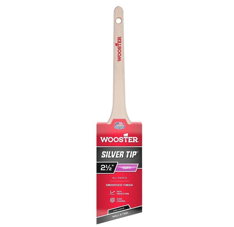2-1/2-Inch Silver Tip Angle Paint Brush