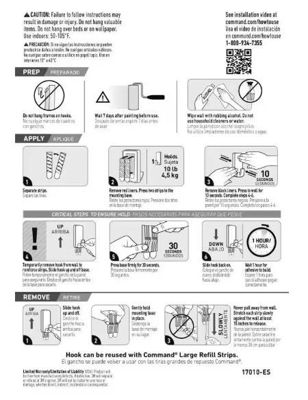 Utility Hook White X-Large 10-Pound 6 Utility Hook White X-Large 10-Pound