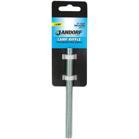 1/8 x 5-Inch Zinc Plated Lamp Nipple