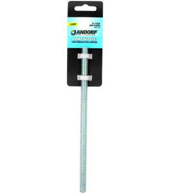 1/8 x 8-Inch Zinc Plated Lamp Nipple