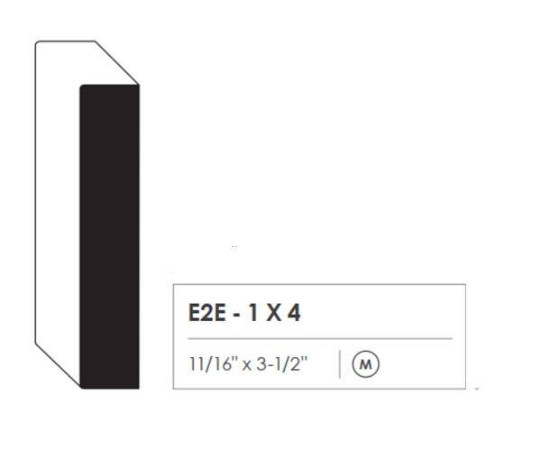 1 X 4-Inch X 17-Foot Primed MDF E2E Board