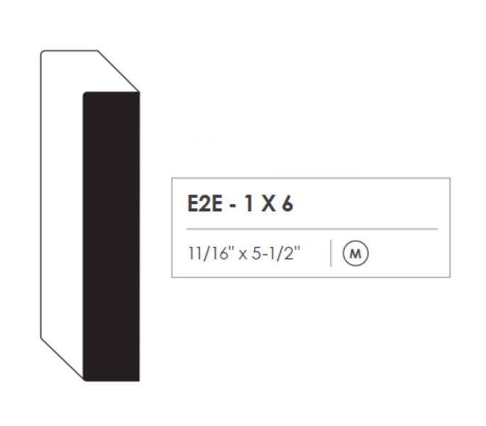 1 X 6-Inch X 17-Foot Primed MDF E2E Board
