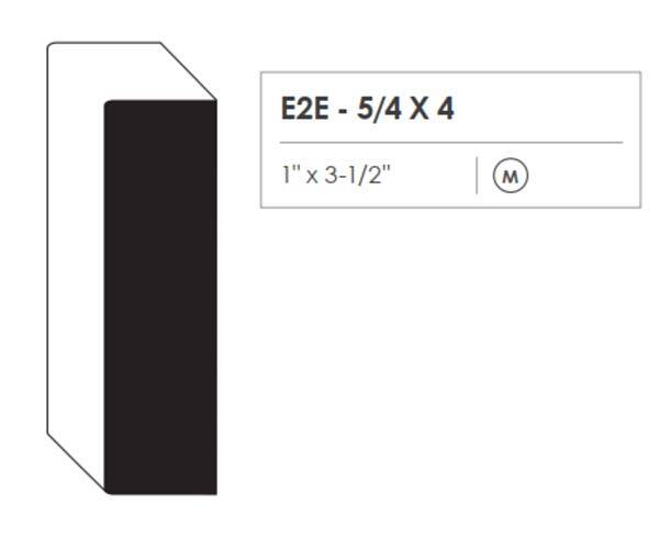 5/4 X 4-Inch X 8-Foot Primed MDF E2E Board