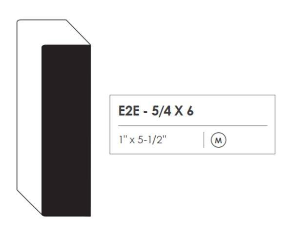 5/4 X 6-Inch X 8-Foot Primed MDF E2E Board