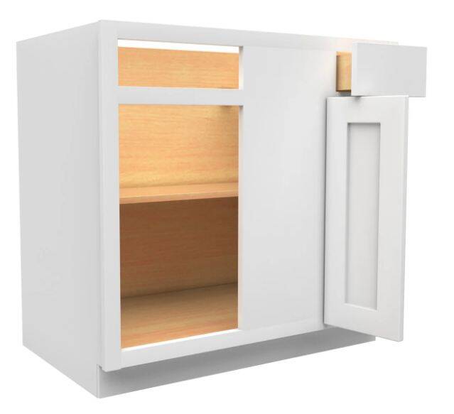 White, Luxor, Blind Corner Base Cabinet