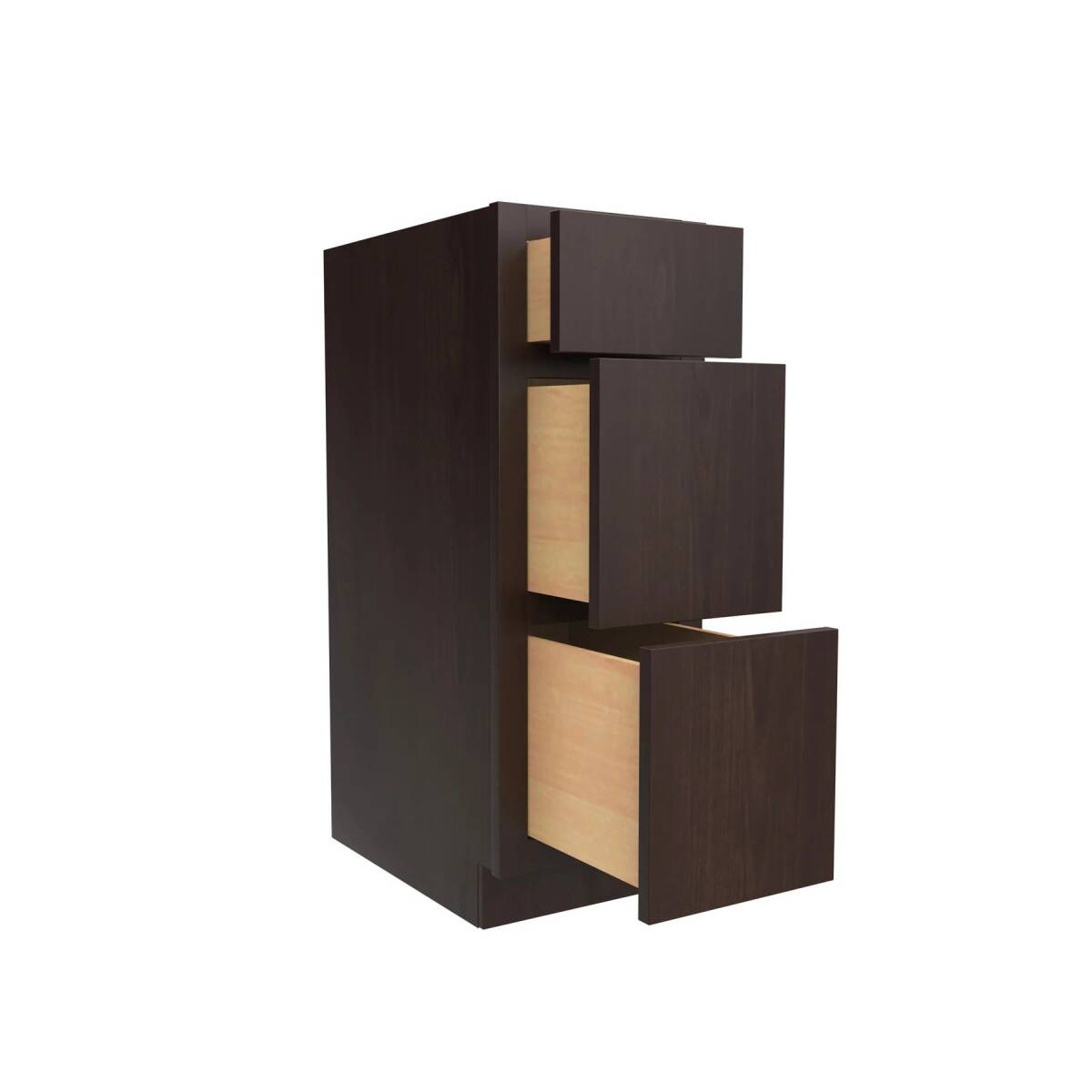12-Inch, Luxor, Espresso, Vanity Drawer Base Cabinet 3 12-Inch, Luxor, Espresso, Vanity Drawer Base Cabinet