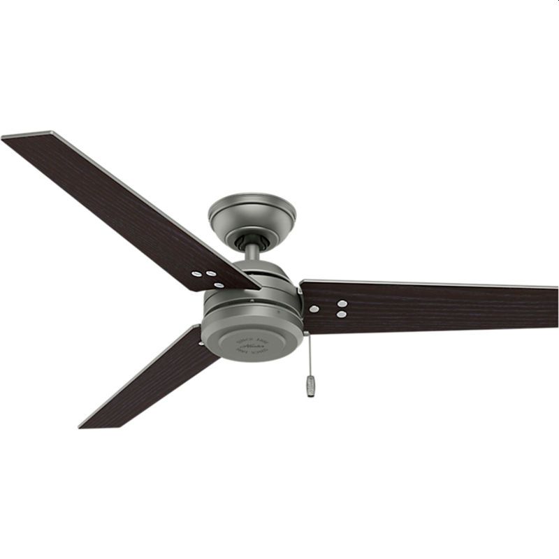 Cassius 52-Inch Matte Silver Outdoor 3-Blade Ceiling Fan