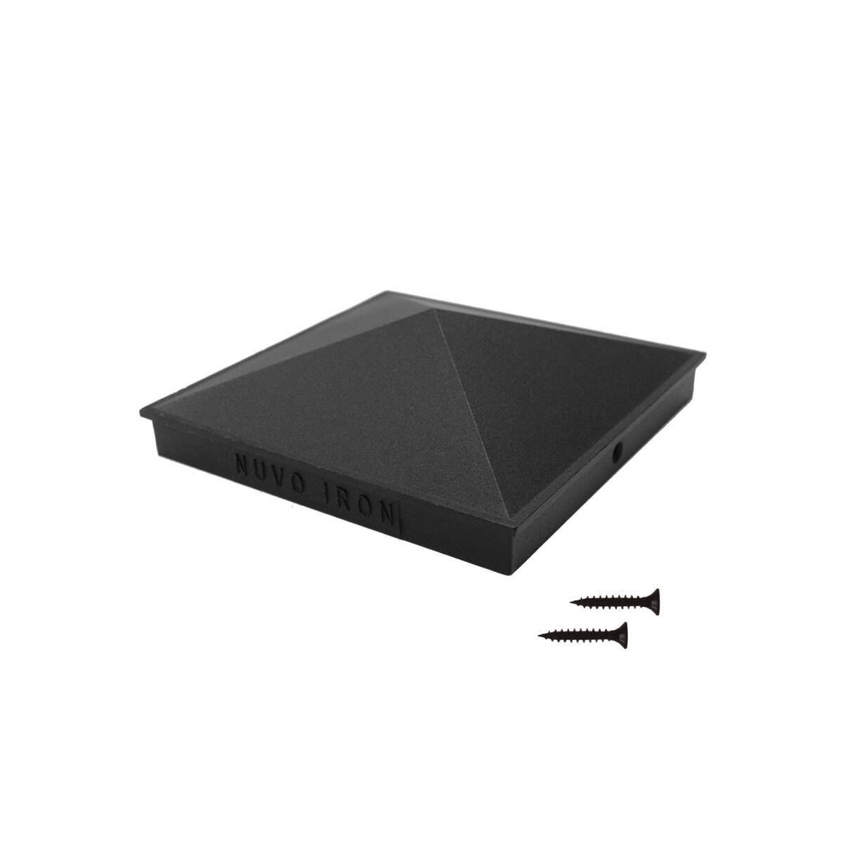 6 X 6-Inch Black Aluminum Ornamental Pryamid Post Cap 3 6 X 6-Inch Black Aluminum Ornamental Pryamid Post Cap
