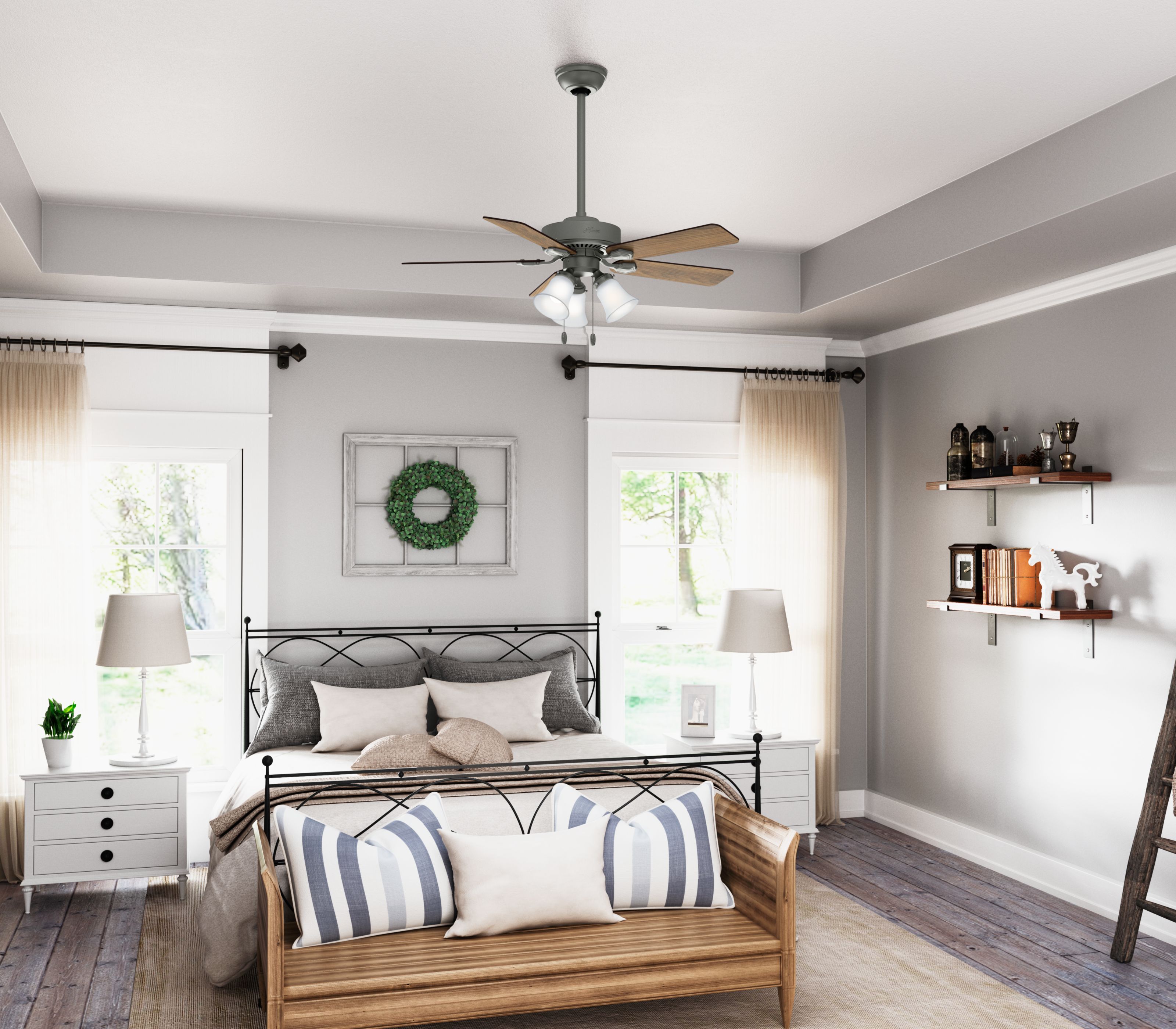 Swanson 44-Inch Matte Silver Indoor LED 5-Blade Ceiling Fan 6 Swanson 44-Inch Matte Silver Indoor LED 5-Blade Ceiling Fan