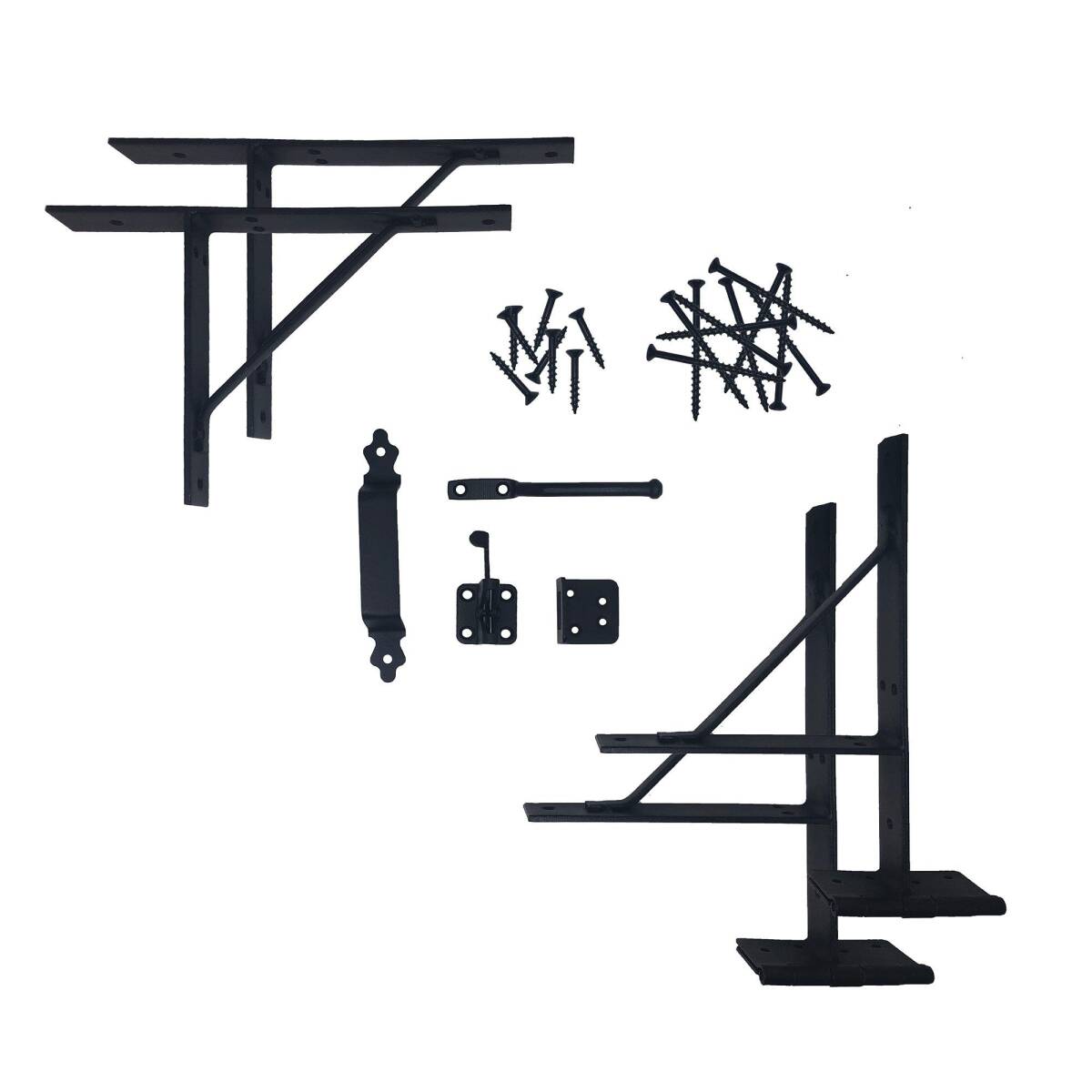 Black Galvanized Steel Heavy Duty Gate Corner Frame Brace And Hardware Kit 3 Black Galvanized Steel Heavy Duty Gate Corner Frame Brace And Hardware Kit