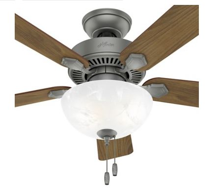 Swanson 44-Inch Matte Silver Indoor LED 5-Blade Ceiling Fan