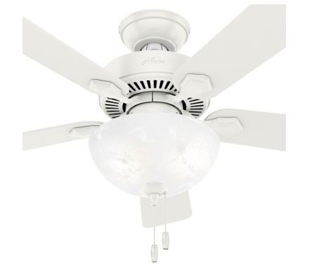 Swanson 44-Inch Fresh White Indoor LED 5-Blade Ceiling Fan